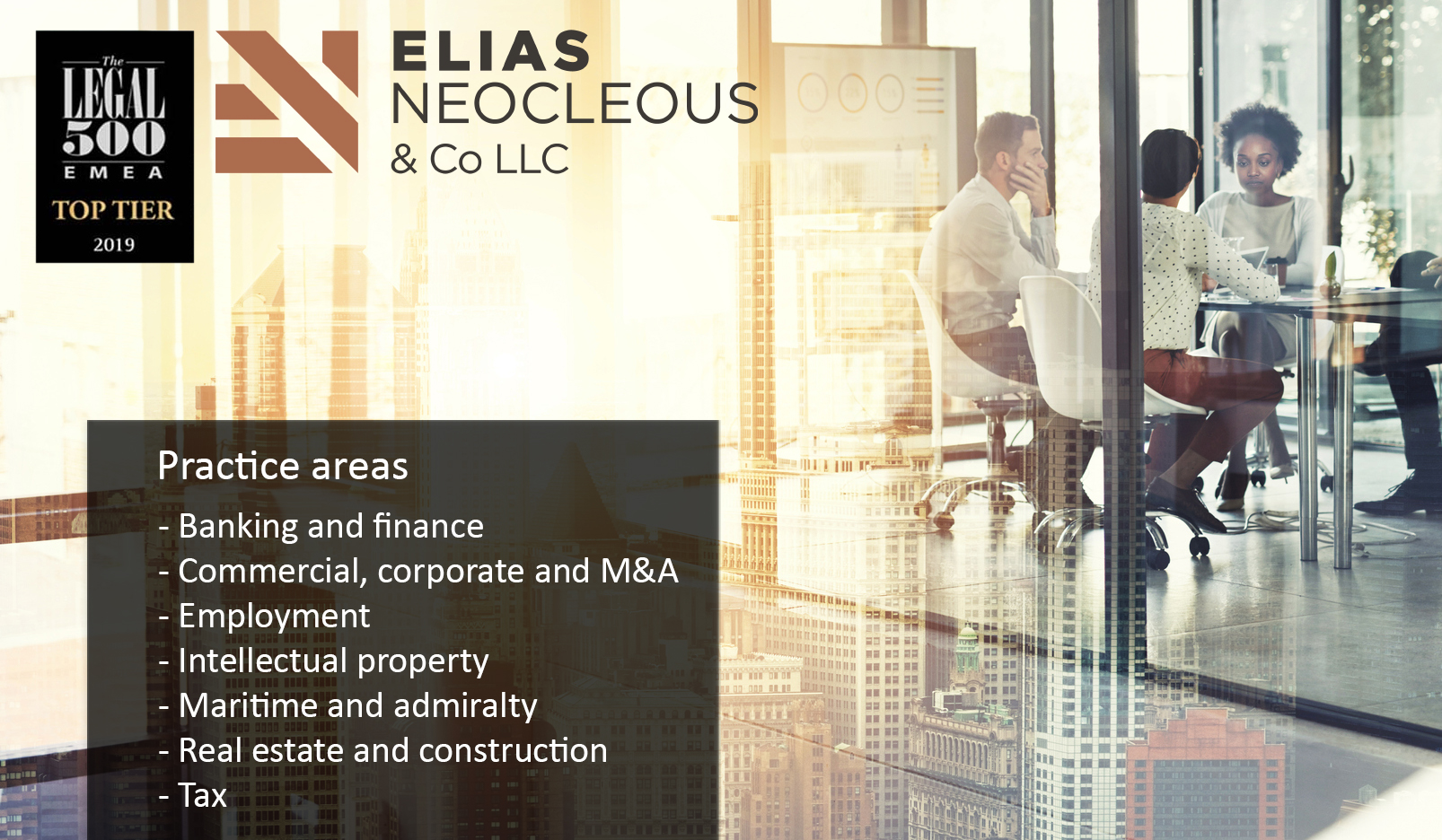 Elias Neocleous & Co LLC – leading the 2019 Legal 500 rankings in Cyprus