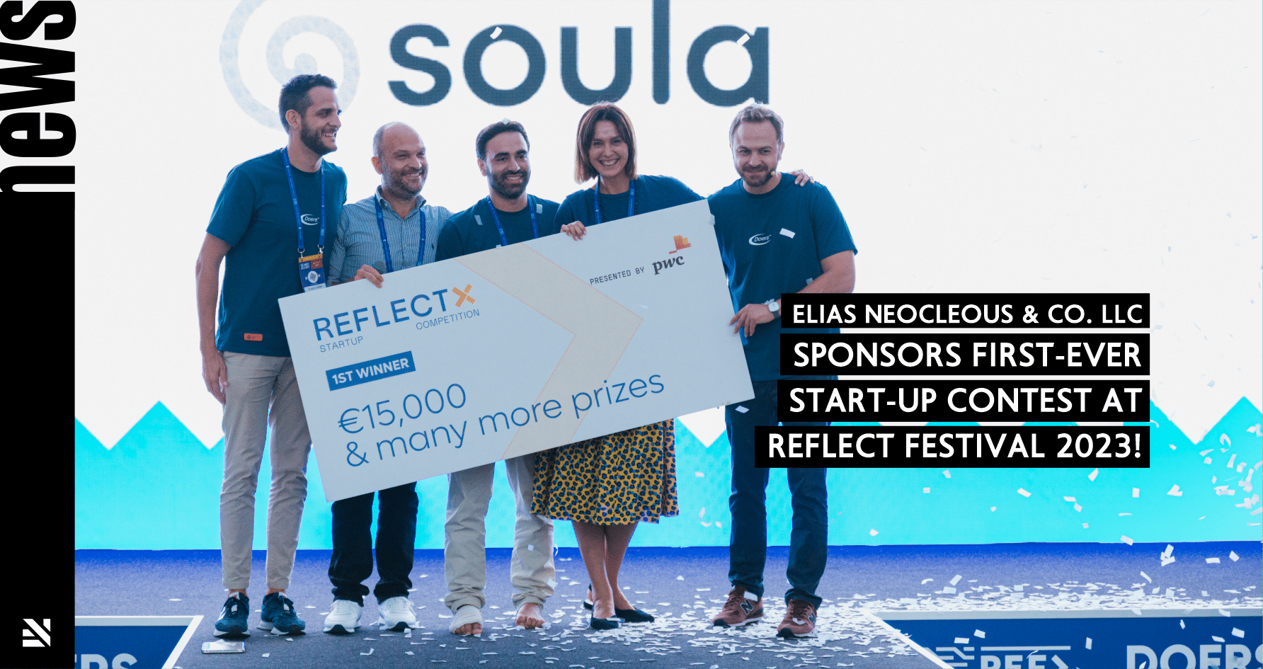 Elias Neocleous & Co. LLC sponsors first-ever start-up contest at Reflect Festival 2023!